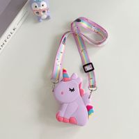 Kid's Unicorn Silica Gel Zipper Kids Wallets sku image 4