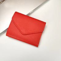 Women's Solid Color Pu Leather Buckle Card Holders main image 3