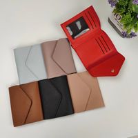 Women's Solid Color Pu Leather Buckle Card Holders main image 4