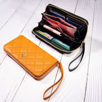Women's Solid Color Flower Pu Leather Zipper Wallets main image 2