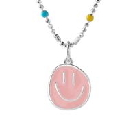 Casual Cute Streetwear Smiley Face Sterling Silver Pendant Necklace In Bulk main image 3