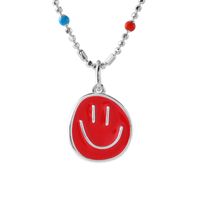 Casual Cute Streetwear Smiley Face Sterling Silver Pendant Necklace In Bulk sku image 2