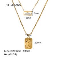 Acero Inoxidable 304 Chapados en oro de 18k Estilo IG Estilo Coreano Embutido Geométrico Circón Collar sku image 13
