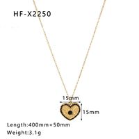 304 Stainless Steel 18K Gold Plated IG Style Korean Style Inlay Geometric Zircon Necklace sku image 3