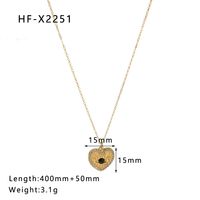 304 Stainless Steel 18K Gold Plated IG Style Korean Style Inlay Geometric Zircon Necklace sku image 4