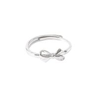 Sweet Bow Knot Sterling Silver Open Rings In Bulk main image 2