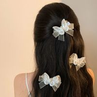 Casual Elegant Korean Style Bow Knot Gauze Hair Clip main image 4