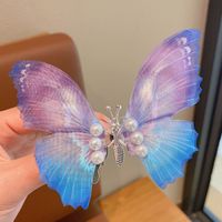 Cute Sweet Butterfly Synthetics Gauze Hair Clip sku image 6