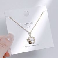 Streetwear Bow Knot Titanium Steel Inlay Artificial Gemstones Charms Pendant Necklace sku image 4