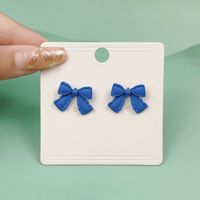 1 Pair Cute Heart Shape Flower Bow Knot Plating Inlay Alloy Artificial Gemstones Drop Earrings Ear Studs sku image 5