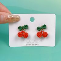1 Pair Cute Heart Shape Flower Bow Knot Plating Inlay Alloy Artificial Gemstones Drop Earrings Ear Studs sku image 42