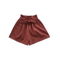 Women's Street Casual Solid Color Shorts Bowknot Wide Leg Pants main image 4