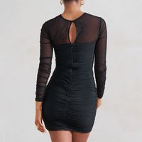 Women's Bodycon Dress Sexy Long Sleeve Solid Color Short Mini Dress Banquet main image 3