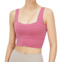 Sport Einfarbig Nylon Elasthan U-ausschnitt Aktive Tops Weste main image 3