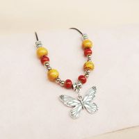 Ethnic Style Butterfly Alloy Wholesale Pendant Necklace sku image 1