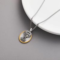 Retro Cartoon Character Alloy Plating Unisex Pendant Necklace main image 4