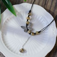 Ethnischer Stil Schmetterling Legierung Lederseil Großhandel Halskette sku image 3