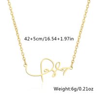 Lady Number Stainless Steel Alloy Polishing Necklace main image 5