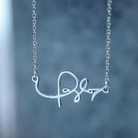 Lady Number Stainless Steel Alloy Polishing Necklace sku image 1