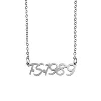Lady Number Stainless Steel Alloy Polishing Necklace sku image 3