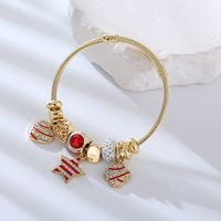 Wholesale Jewelry Elegant Luxurious Geometric Star Heart Shape Alloy Rhinestones Inlay Bangle sku image 3