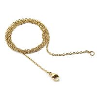 Simple Style Solid Color Stainless Steel Chain 18k Gold Plated Necklace sku image 7