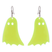 1 Pair Cute Funny Ghost Alloy Resin Drop Earrings sku image 2