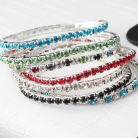 Wholesale Jewelry Simple Style Solid Color Alloy Artificial Gemstones Inlay Bracelets main image 5