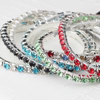 Wholesale Jewelry Simple Style Solid Color Alloy Artificial Gemstones Inlay Bracelets main image 4