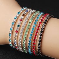 Wholesale Jewelry Simple Style Solid Color Alloy Artificial Gemstones Inlay Bracelets main image 1
