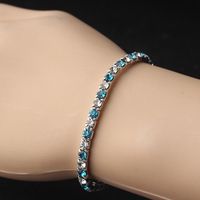 Wholesale Jewelry Simple Style Solid Color Alloy Artificial Gemstones Inlay Bracelets sku image 7