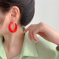 1 Pair Simple Style Geometric Arylic Ear Studs main image 3