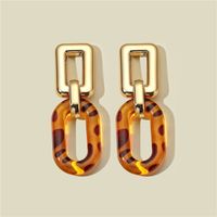 1 Pair Retro Simple Style C Shape Chain Arylic Plastic Resin Drop Earrings sku image 10