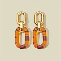 1 Pair Retro Simple Style C Shape Chain Arylic Plastic Resin Drop Earrings sku image 9