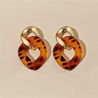 1 Pair Retro Simple Style C Shape Chain Arylic Plastic Resin Drop Earrings sku image 11