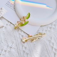Japanischer Stil Süss Blume Legierung Emaille Überzug Inlay Perle Haarklammer main image 3