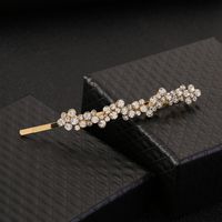Simple Style Round Alloy Plating Inlay Rhinestones Pearl Hair Clip sku image 1