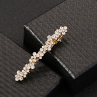 Simple Style Round Alloy Plating Inlay Rhinestones Pearl Hair Clip sku image 3