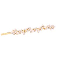 Simple Style Round Alloy Plating Inlay Rhinestones Pearl Hair Clip main image 2