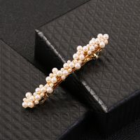 Simple Style Round Alloy Plating Inlay Rhinestones Pearl Hair Clip sku image 4