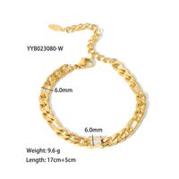 201 Stainless Steel 304 Stainless Steel 18K Gold Plated Streetwear Inlay Heart Shape Zircon Necklace sku image 1