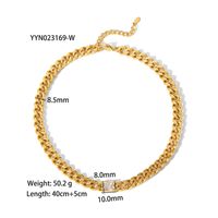 201 Stainless Steel 304 Stainless Steel 18K Gold Plated Streetwear Inlay Heart Shape Zircon Necklace sku image 11