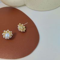 Fashion Irregular Heart Shape Alloy Artificial Pearls Women's Drop Earrings Ear Studs 1 Pair sku image 26