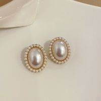 Fashion Irregular Heart Shape Alloy Artificial Pearls Women's Drop Earrings Ear Studs 1 Pair sku image 29