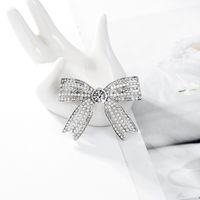 Elegant Bow Knot Alloy Inlay Artificial Pearls Rhinestones Women's Brooches main image 2