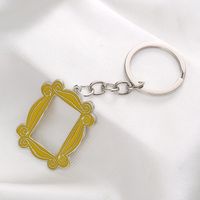 Sweet Artistic Square Alloy Lacquer Painting Plating Silver Plated Keychain main image 4