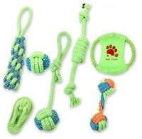 Cute Cotton Rope Bite-resistant Dog Molar Toy Dog Chewing Rope Combination Set sku image 14