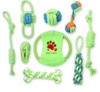 Cute Cotton Rope Bite-resistant Dog Molar Toy Dog Chewing Rope Combination Set sku image 17