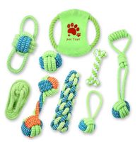 Cute Cotton Rope Bite-resistant Dog Molar Toy Dog Chewing Rope Combination Set sku image 18