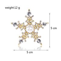 Classic Style Pentagram Alloy Inlay Artificial Pearls Rhinestones Women's Brooches main image 2